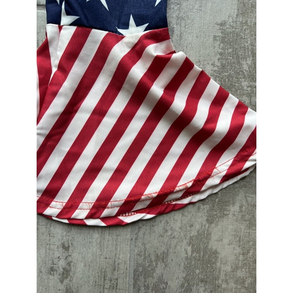 Los Angeles Boutique Toddler Girl American Flag Outfit Holiday Party Jumpsuit 3T - Picture 9 of 11